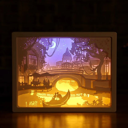 Creatieve 3D Papieren Doos LED Nachtlampje