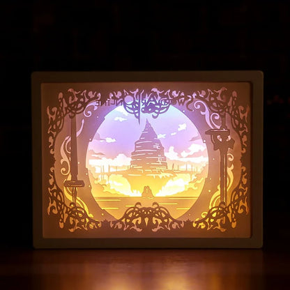 Creatieve 3D Papieren Doos LED Nachtlampje