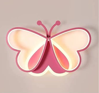 Vlinder Plafondlamp – 3-Kleuren LED – Roze Design voor Kinderkamer en Woonruimte