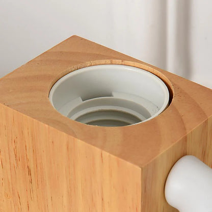 RoboLight Speelse Robot Tafellamp met Houten Basis
