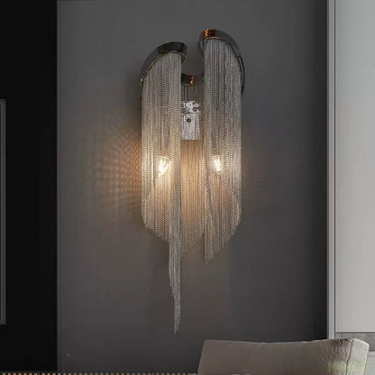 Flynn Aluminium Ketting Wandlamp met Kwastje