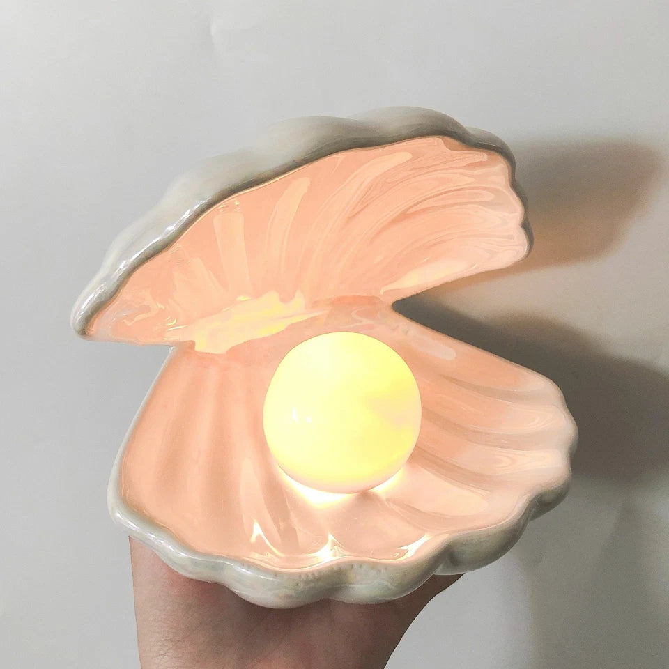 Warme LED Zeemeermin Parel Nachtlamp