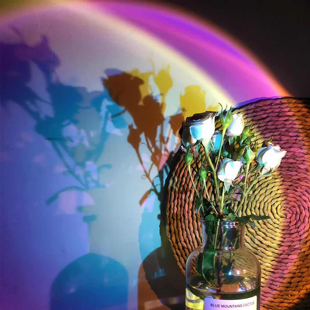 Slimme Bluetooth-Zonondergang LED Regenboog Projectorlamp