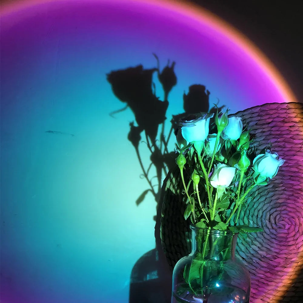 Slimme Bluetooth-Zonondergang LED Regenboog Projectorlamp