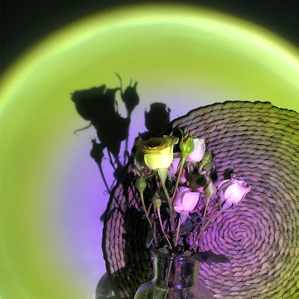 Slimme Bluetooth-Zonondergang LED Regenboog Projectorlamp