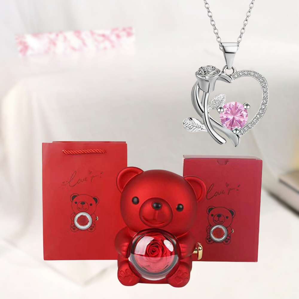 Hanger Teddybeer Hartvormig Sieraden Geschenk Decoratief