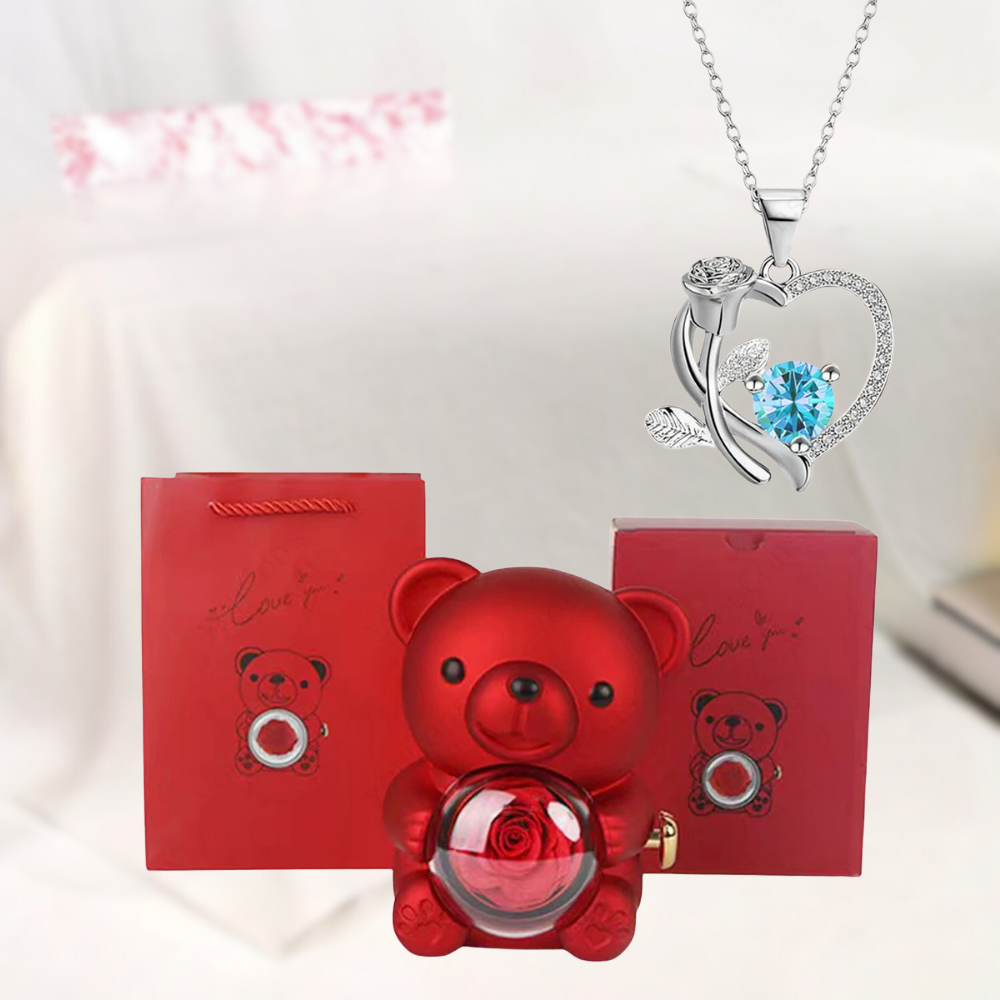 Hanger Teddybeer Hartvormig Sieraden Geschenk Decoratief