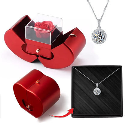 Sieradendoos Roos Hartvormig Cadeaubox Decoratief
