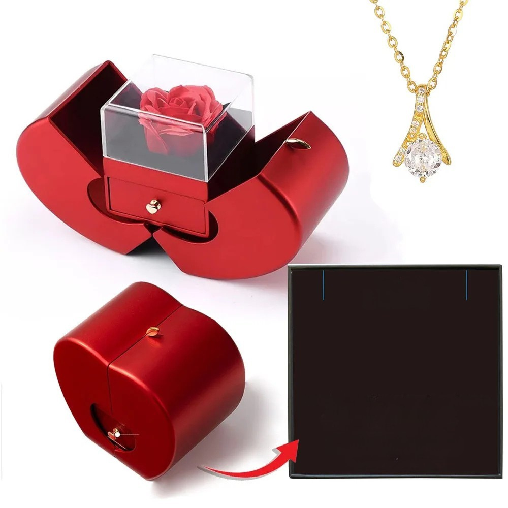 Sieradendoos Roos Hartvormig Cadeaubox Decoratief