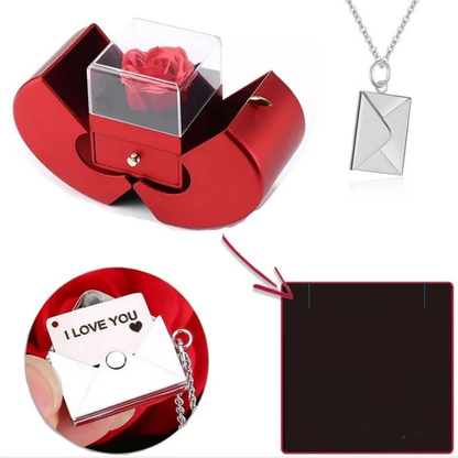 Sieradendoos Roos Hartvormig Cadeaubox Decoratief