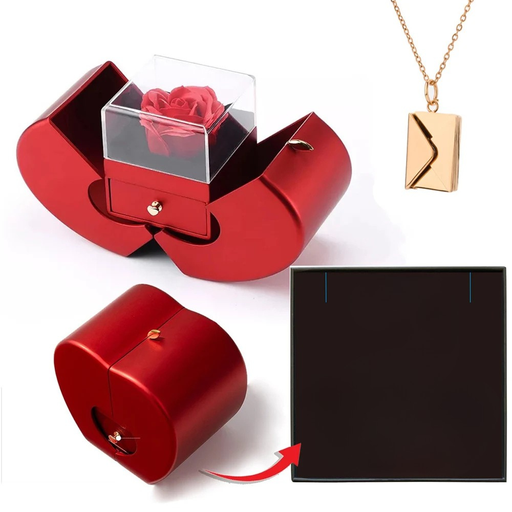 Sieradendoos Roos Hartvormig Cadeaubox Decoratief