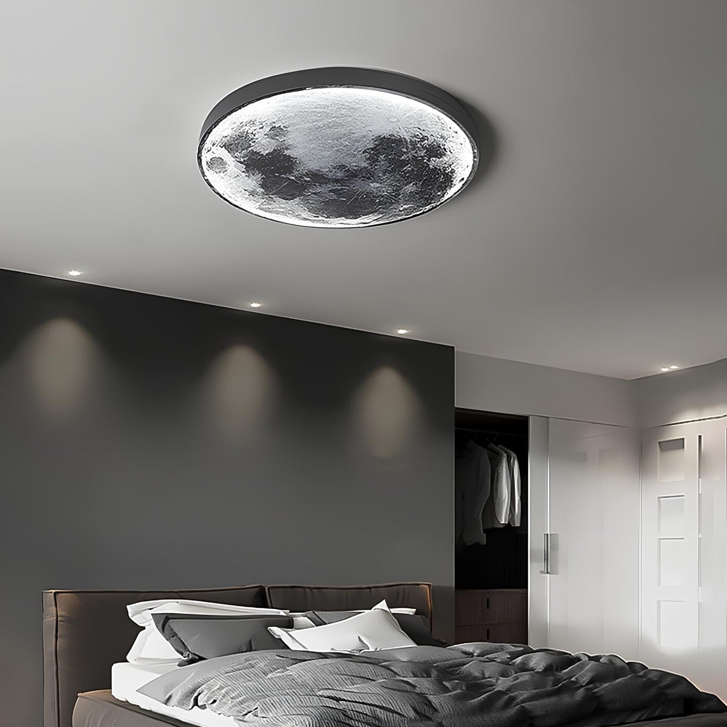 Dimbare 3D-Effect LED Wand Maanlamp en Plafondlamp
