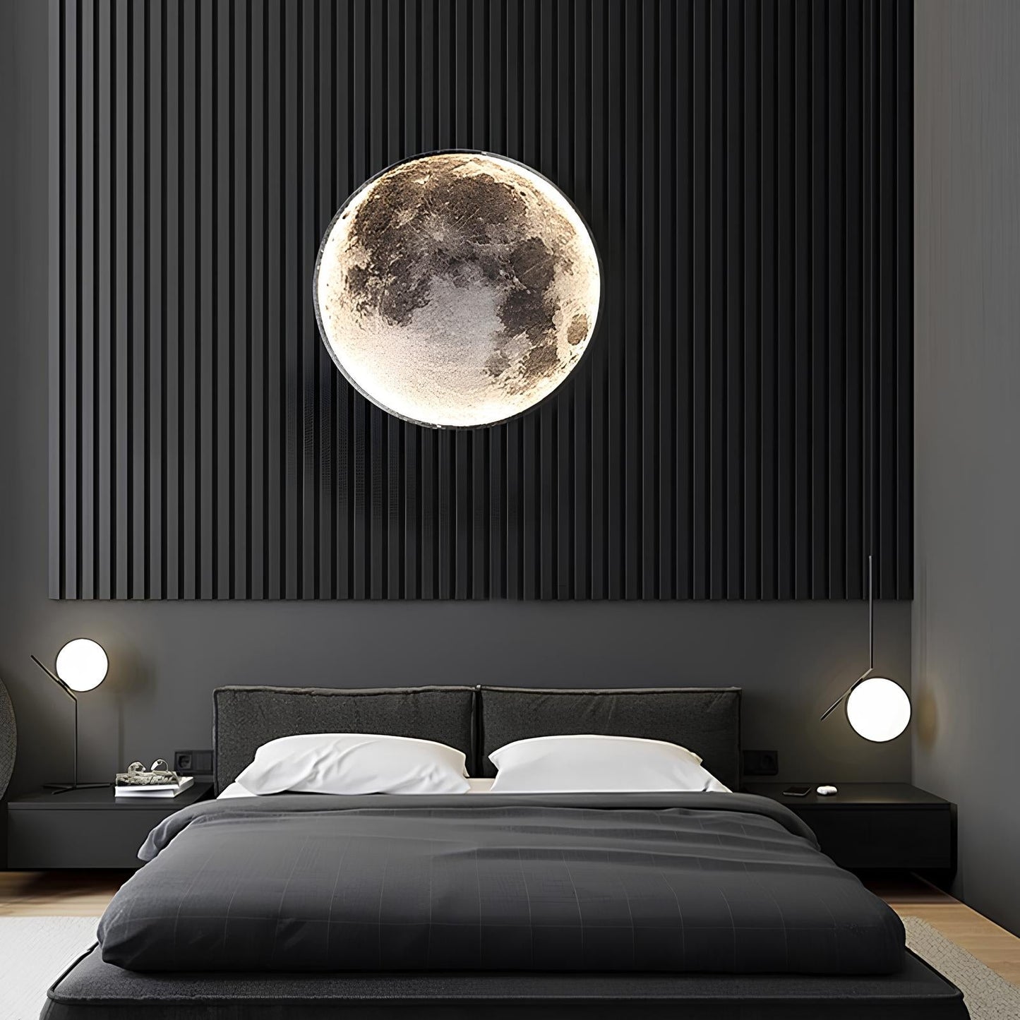 Dimbare 3D-Effect LED Wand Maanlamp en Plafondlamp