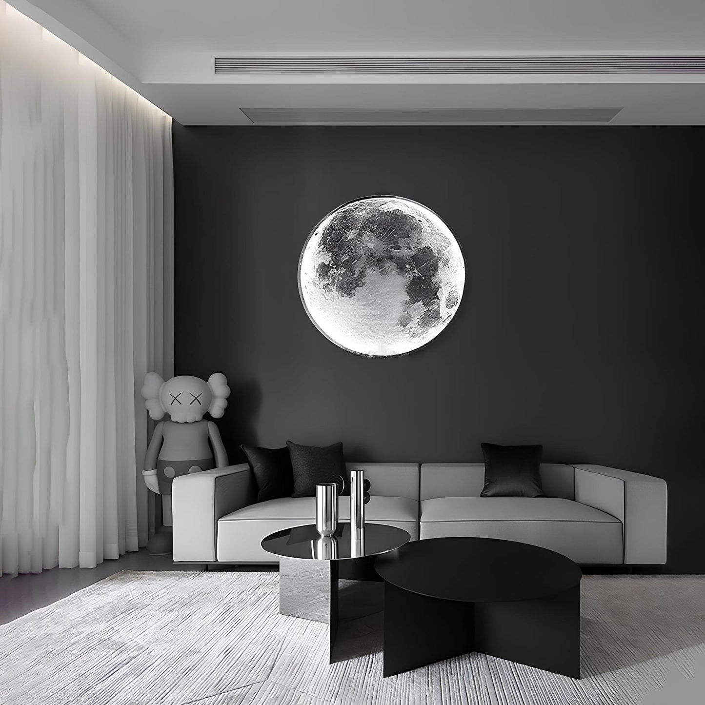 Dimbare 3D-Effect LED Wand Maanlamp en Plafondlamp