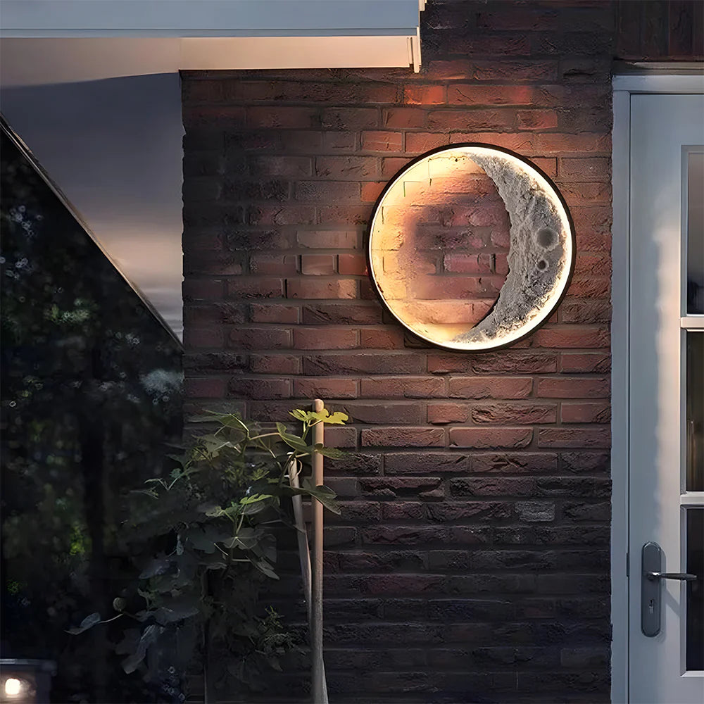 Luna Curve-Waterdichte Maanvorm LED Buiten Wandlamp