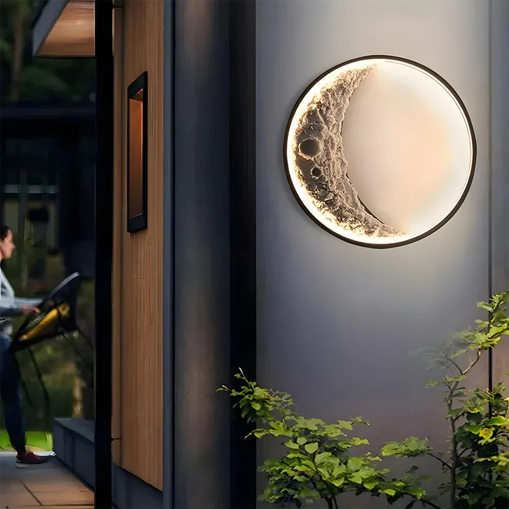 Luna Curve-Waterdichte Maanvorm LED Buiten Wandlamp