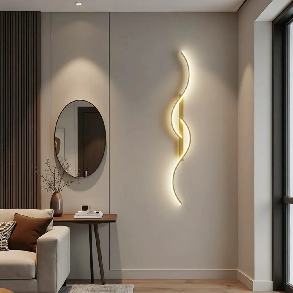 Elegante Geometrische LED Wandlamp met Verstelbare Kleuren