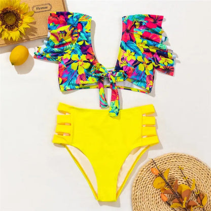 Women's Beachwear Set High Waisted Bikini | Swimwear - Image 5