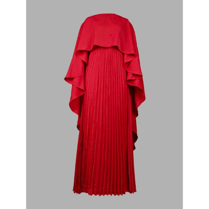 Women's Cape Guest Wedding Maxi Dress Pleated | Evening Dress - Image 13