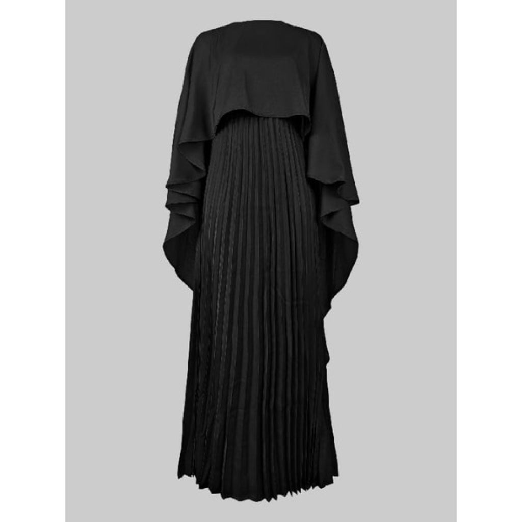 Women's Cape Guest Wedding Maxi Dress Pleated | Evening Dress - Image 16