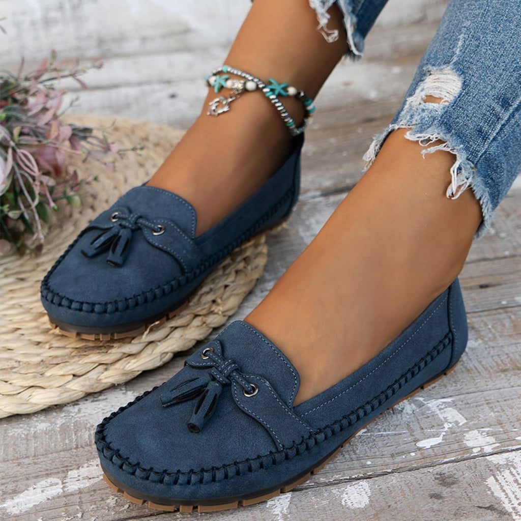 Women's Casual Flat Loafers | Bow Slip-On - Image 1