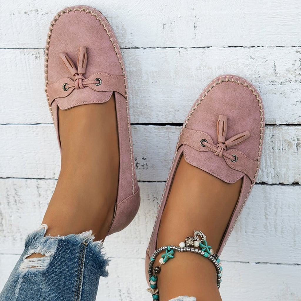 Women's Casual Flat Loafers | Bow Slip-On - Image 13