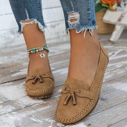 Women's Casual Flat Loafers | Bow Slip-On - Image 14