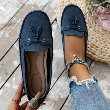 Women's Casual Flat Loafers | Bow Slip-On - Image 4