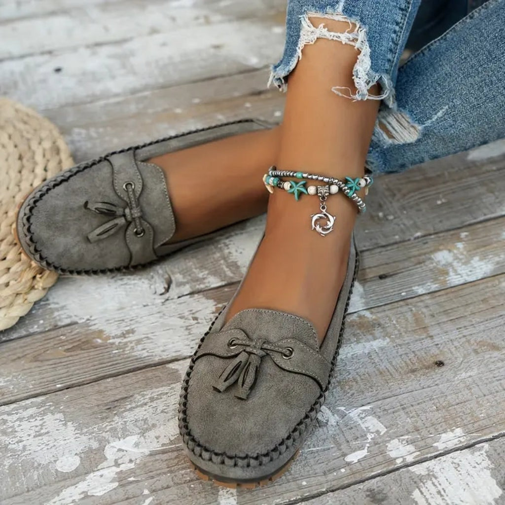 Women's Casual Flat Loafers | Bow Slip-On - Image 5