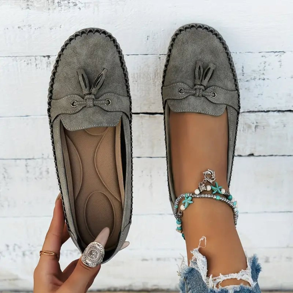 Women's Casual Flat Loafers | Bow Slip-On - Image 6