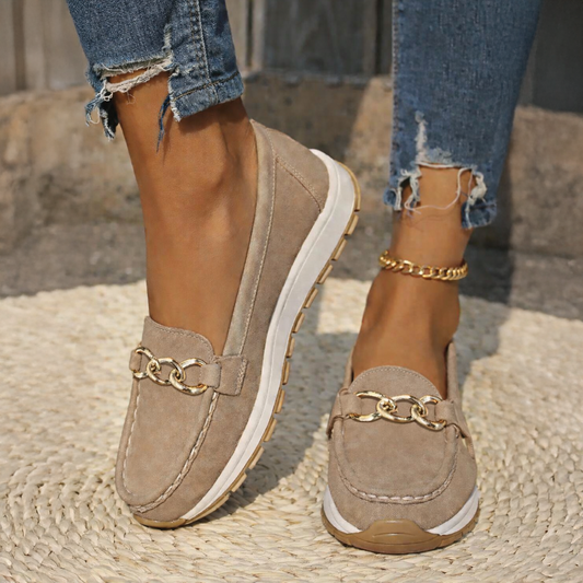 Women's Casual Loafers Flat Chain | Slip-On Shoes - Image 1