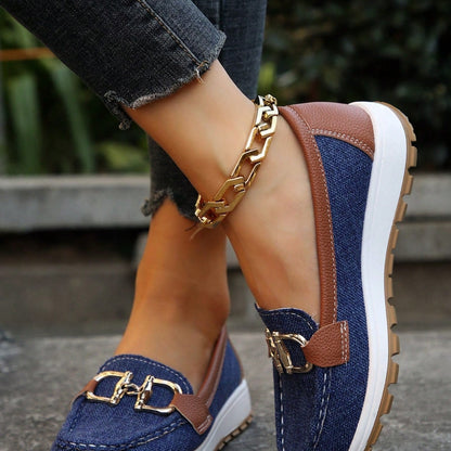 Women's Casual Loafers Flat Chain | Slip-On Shoes - Image 3