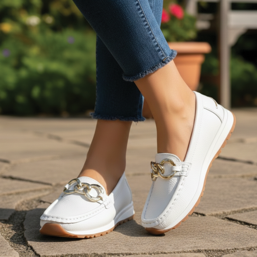 Women's Casual Loafers Flat Chain | Slip-On Shoes - Image 4