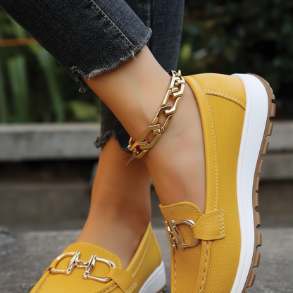 Women's Casual Loafers Flat Chain | Slip-On Shoes - Image 5