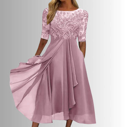 Women's Formal Dress Wedding Guest Evening | Elegant Lace Dress - Image 2