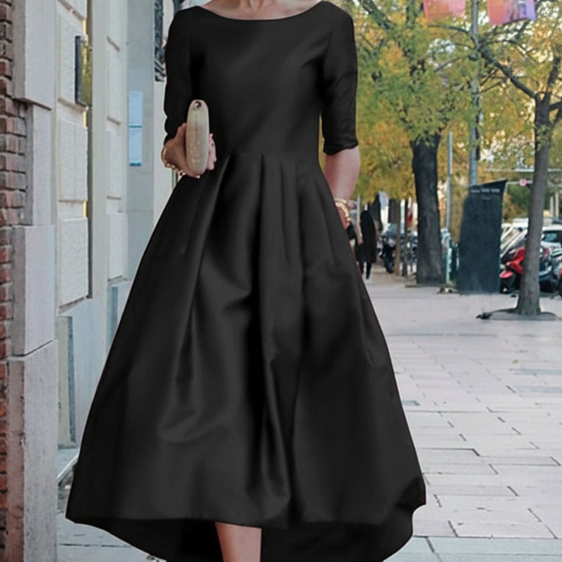 Women's Guest Wedding Dress Formal Midi | A-Line Pleated - Image 7