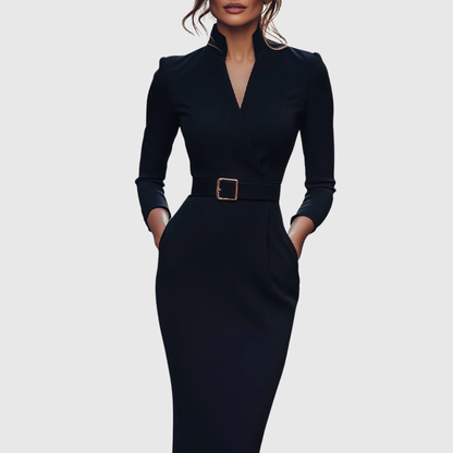 Women's Guest Wedding Formal Long Sleeve | Pencil Dress - Image 1