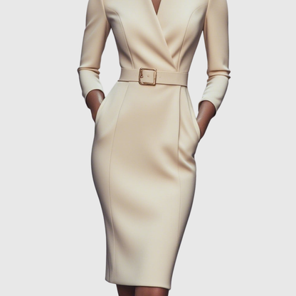 Women's Guest Wedding Formal Long Sleeve | Pencil Dress - Image 10