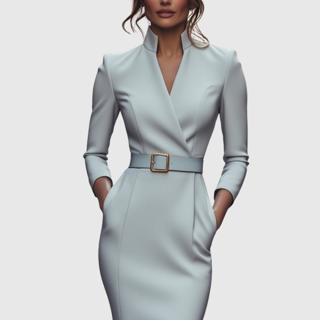 Women's Guest Wedding Formal Long Sleeve | Pencil Dress - Image 11