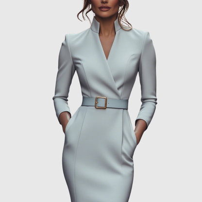 Women's Guest Wedding Formal Long Sleeve | Pencil Dress - Image 11