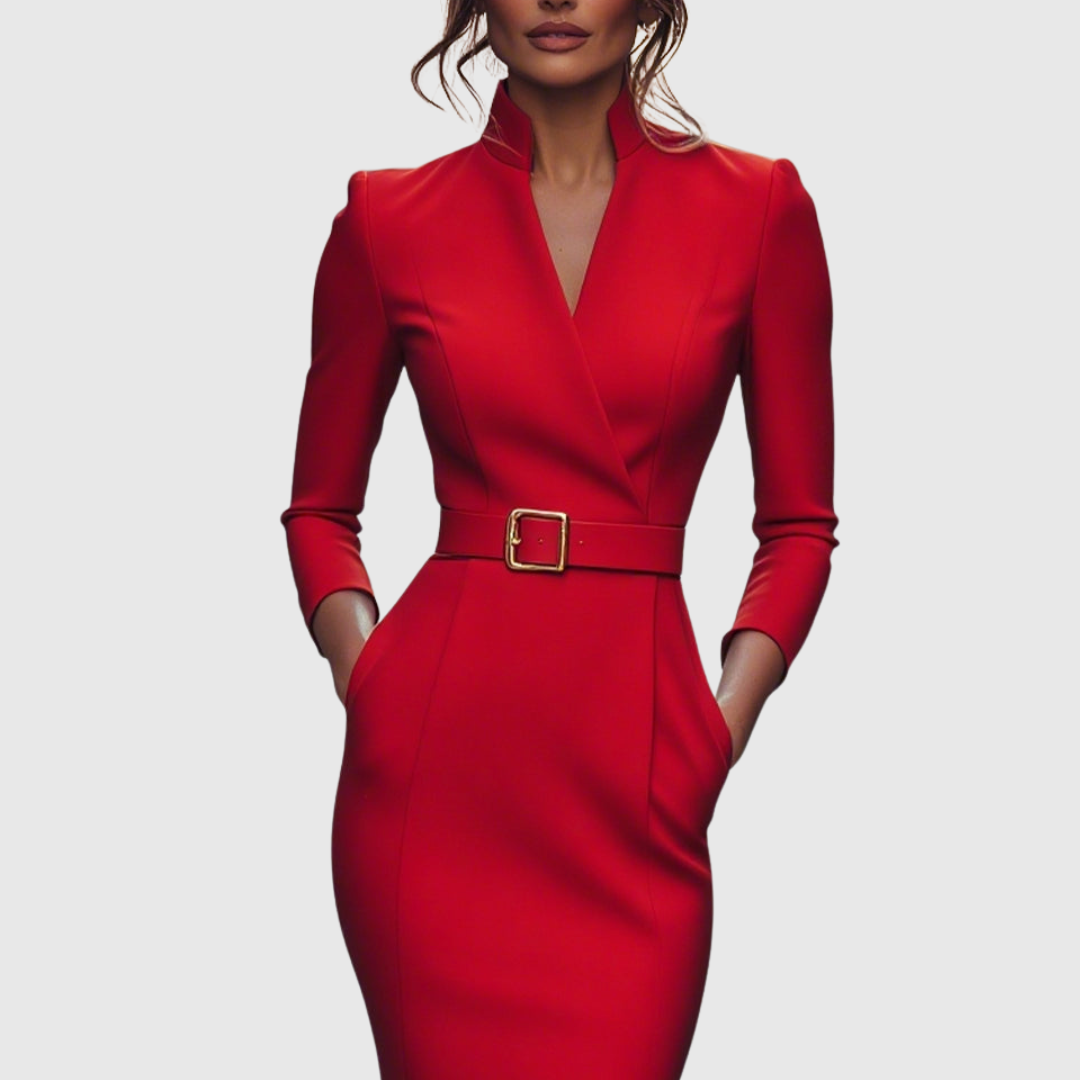 Women's Guest Wedding Formal Long Sleeve | Pencil Dress - Image 12