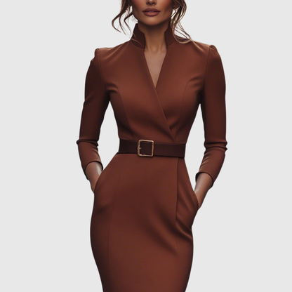 Women's Guest Wedding Formal Long Sleeve | Pencil Dress - Image 13
