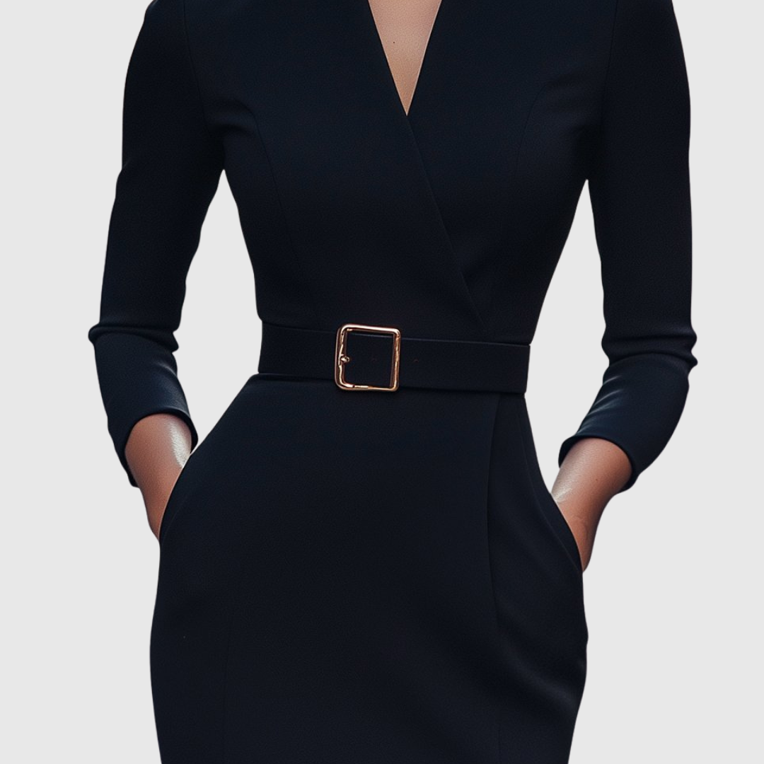 Women's Guest Wedding Formal Long Sleeve | Pencil Dress - Image 3
