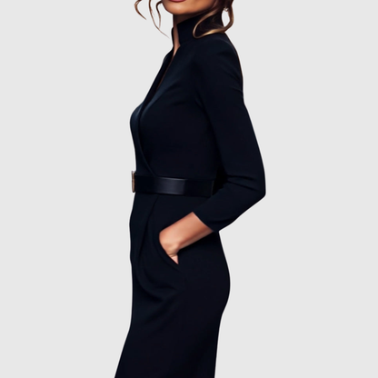 Women's Guest Wedding Formal Long Sleeve | Pencil Dress - Image 5