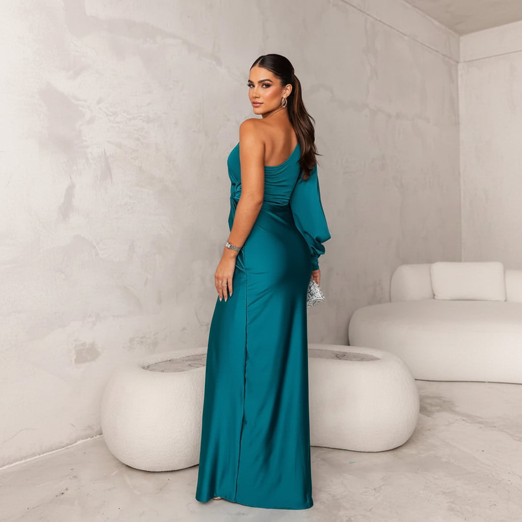 Women's Guest Wedding Formal Maxi Dress | One-Shoulder - Image 3