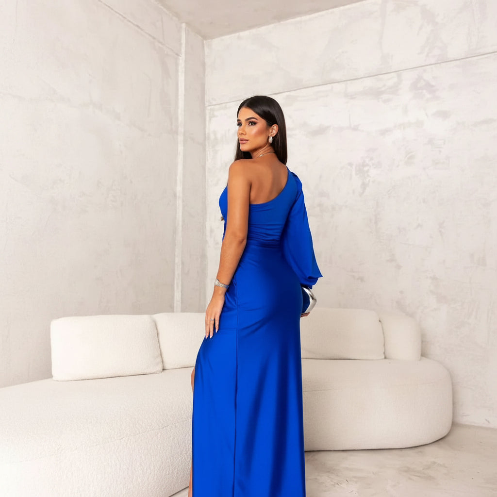 Women's Guest Wedding Formal Maxi Dress | One-Shoulder - Image 9