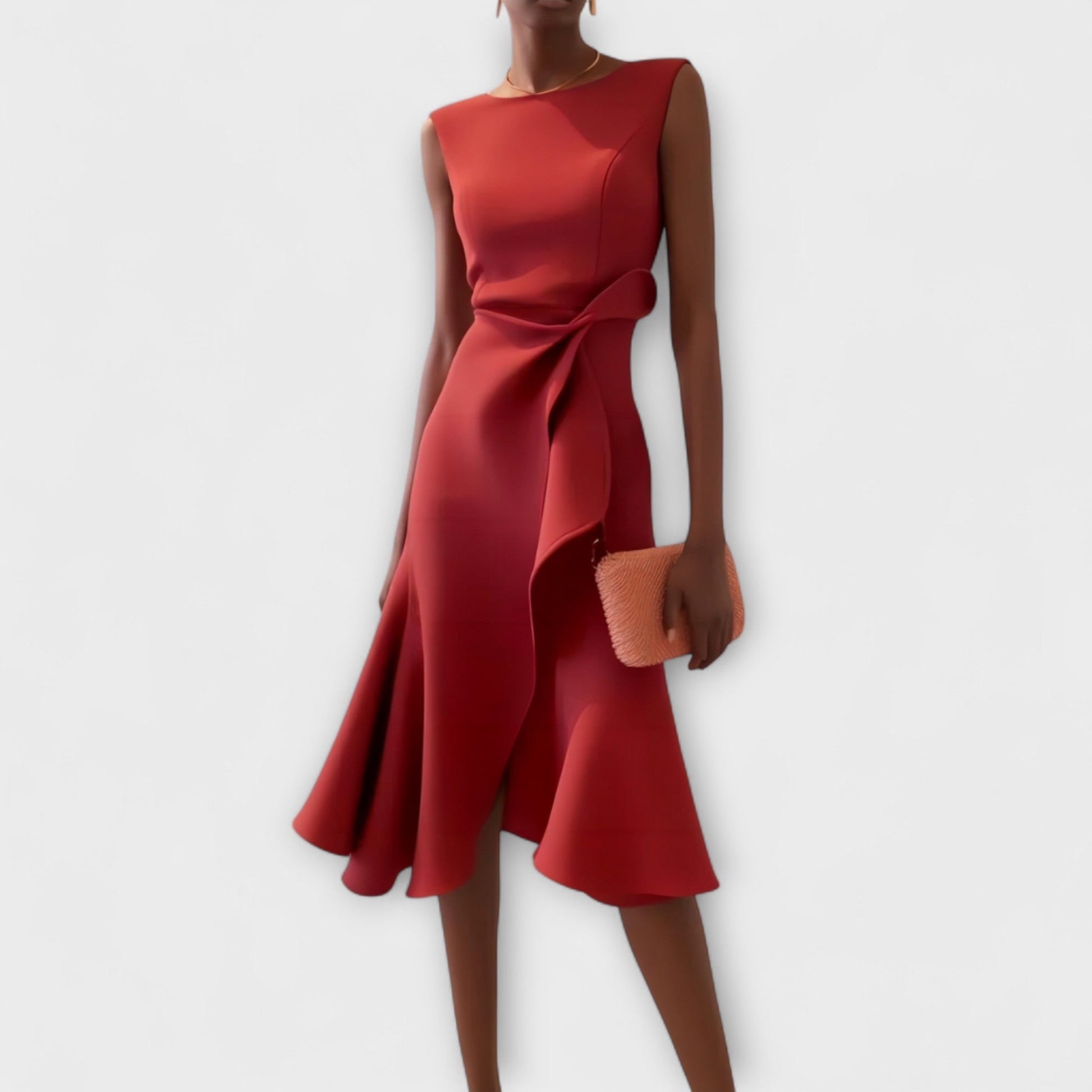 Women's Guest Wedding Formal Sleeveless Midi Dress - Image 1