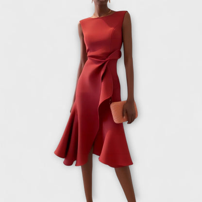 Women's Guest Wedding Formal Sleeveless Midi Dress - Image 1