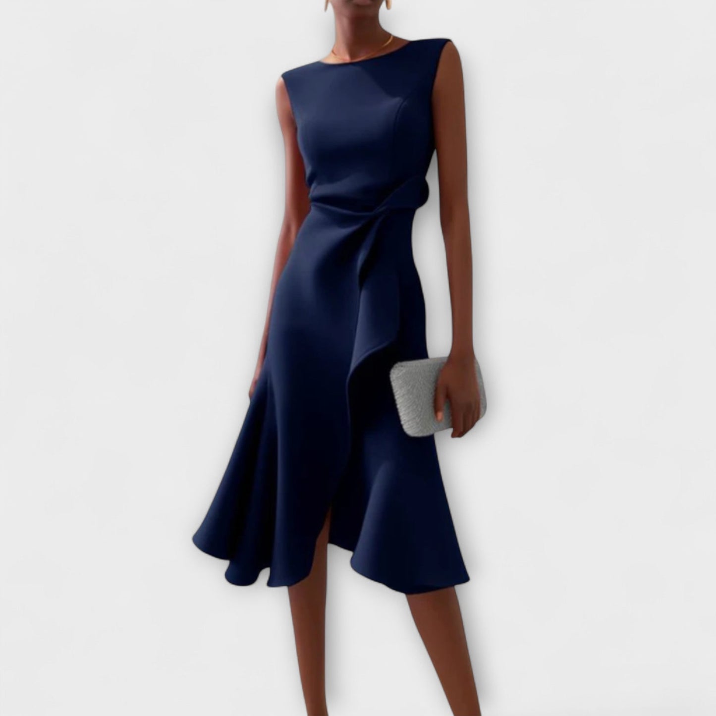 Women's Guest Wedding Formal Sleeveless Midi Dress - Image 3