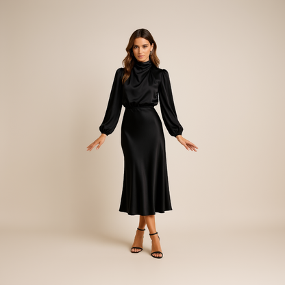 Women's Guest Wedding High Waist Formal Dress Midi | Cocktail - Image 3